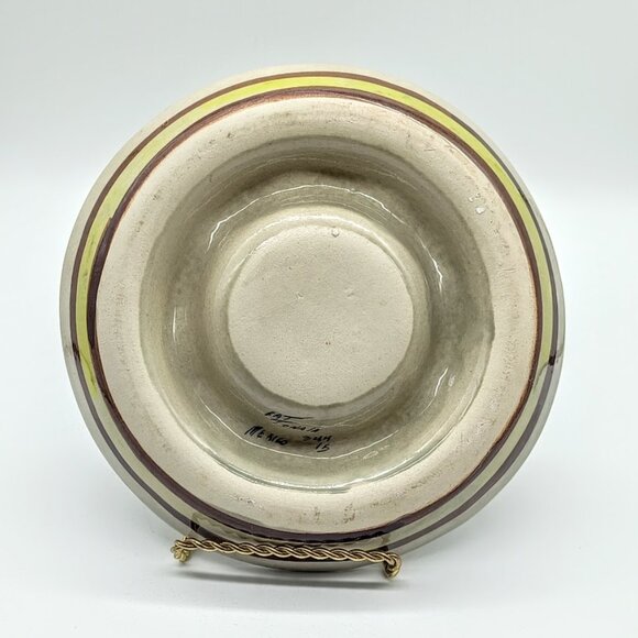 Hand-Painted Mexican Tonala Pottery Ashtray Round Dish - Picture 4 of 5